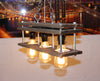 Pallet Wood 3 Bulb Light
