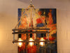 Pallet Wood 3 Bulb Light
